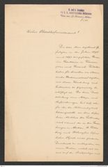 k.k. naturhistorisches Hofmuseum, Intendanzakten 1885-1896 (Hauer), Aktenzahl Z.51/1893, Seite 1